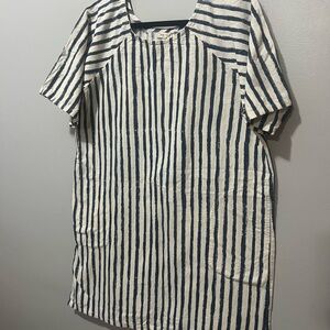 Po-Em Striped Navy and White Dress